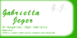 gabriella jeger business card