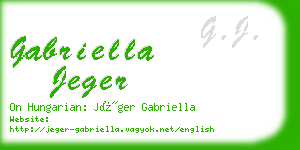 gabriella jeger business card